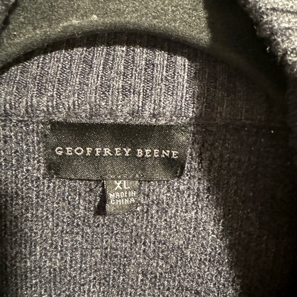 Geoffrey Beene cardigan sweater quarter zipper - Picture 4 of 5